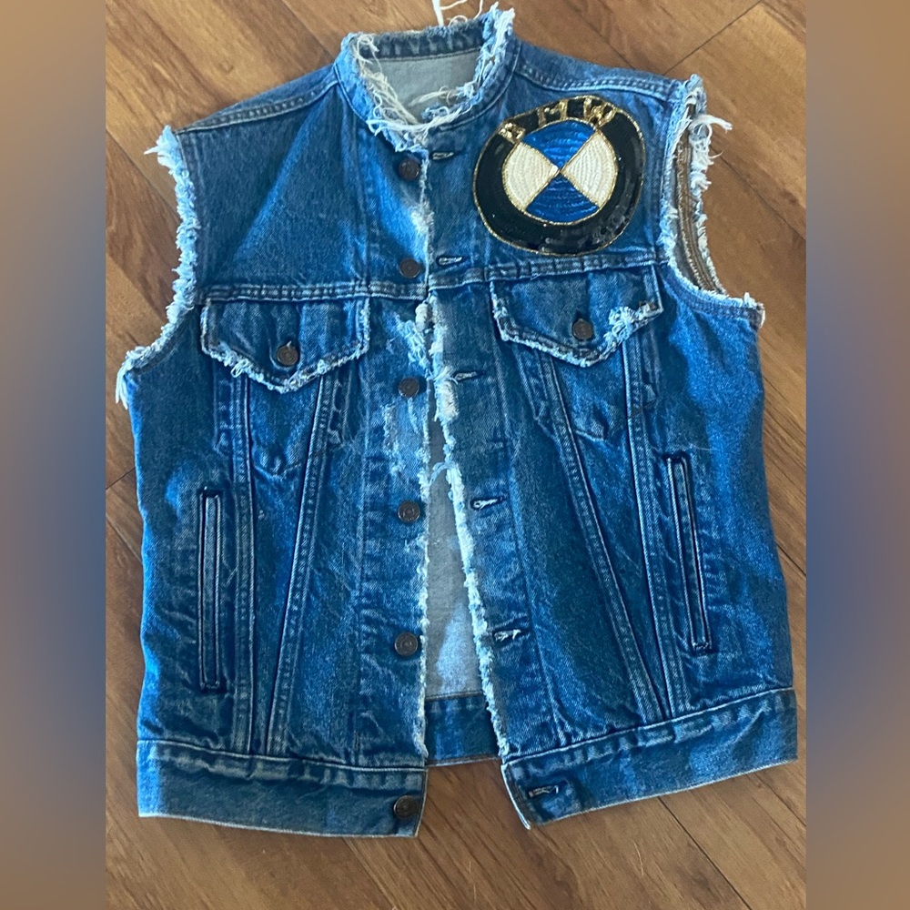 1980s Vintage Levis Reworked Vest Unisex Size Medium